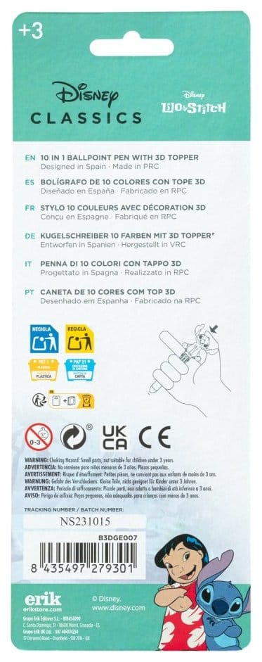 Disney Multicoloured 3D Pen Stitch Grupo Erik