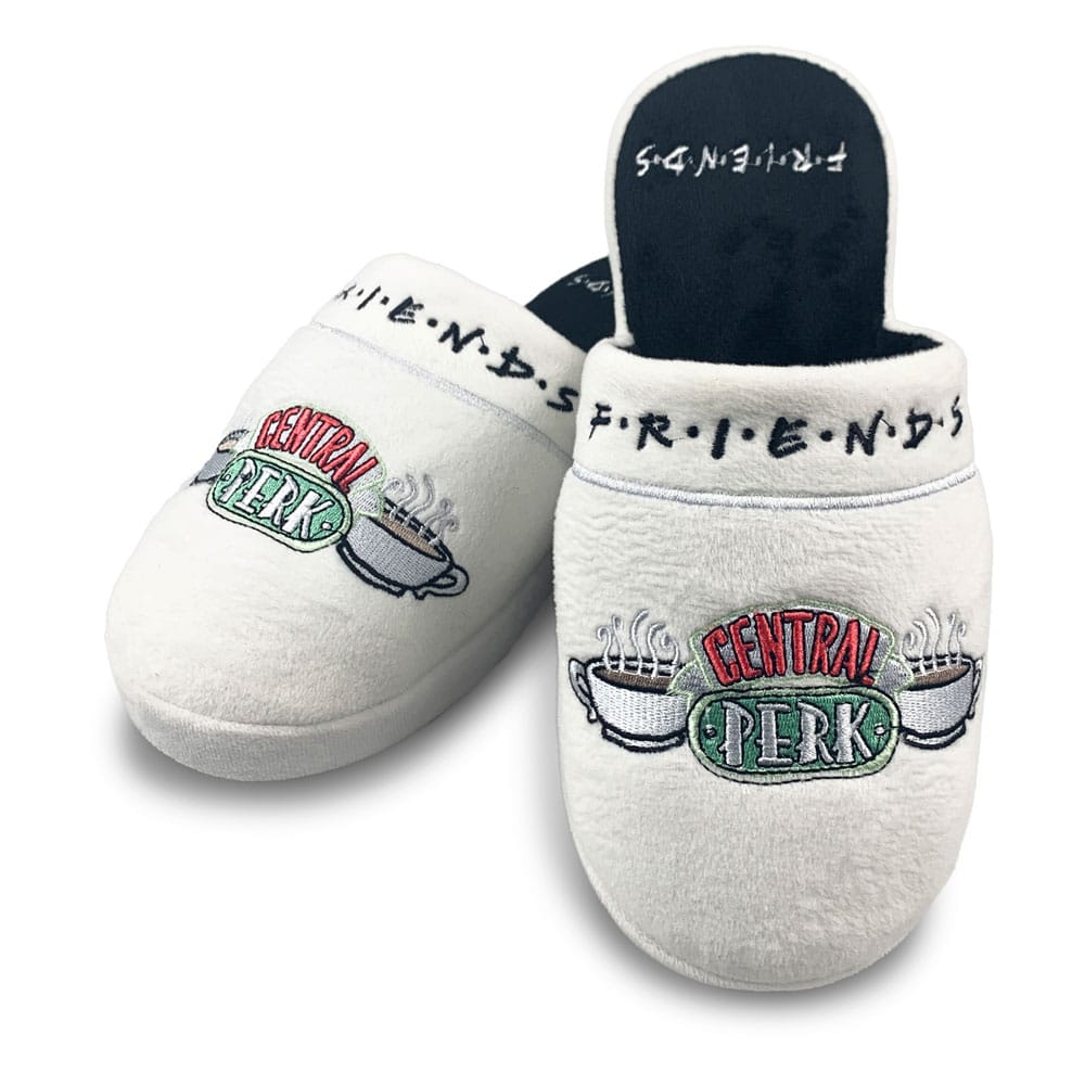 Friends Slippers Logo Central Perk White EU 5 - 7 Groovy