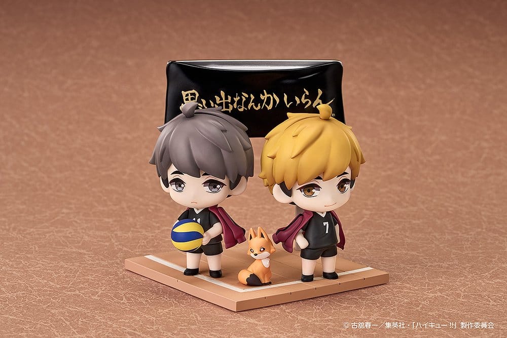 Haikyu!! Qset+ Mini Figures 2-Pack Atsumu Miya & Osamu Miya 8 cm