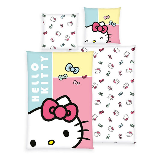 Hello Kitty Duvet Set Hello Kitty Bow 135 x 200 cm / 80 x 80 cm Blankets & Duvets