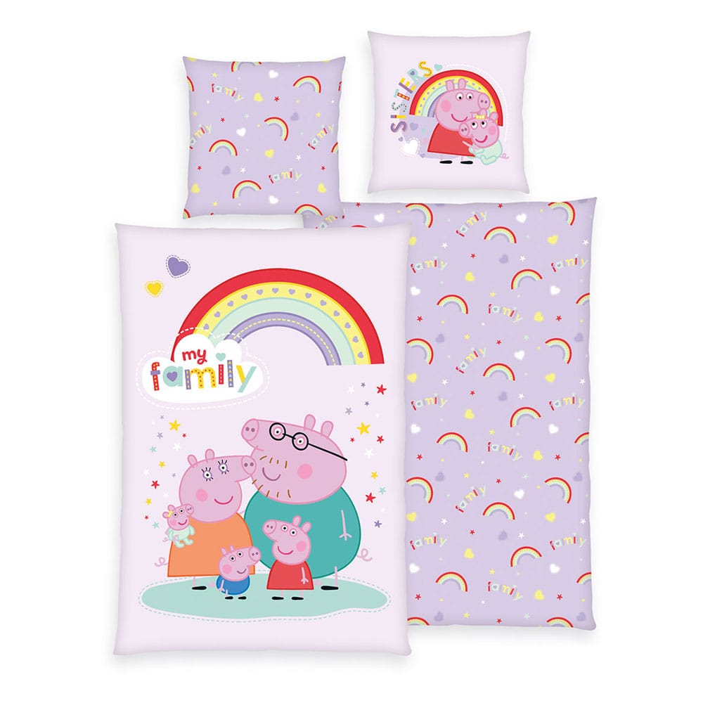 Peppa Pig bed linen Ver. 2 135 x 200 cm - FanofThings.co.uk