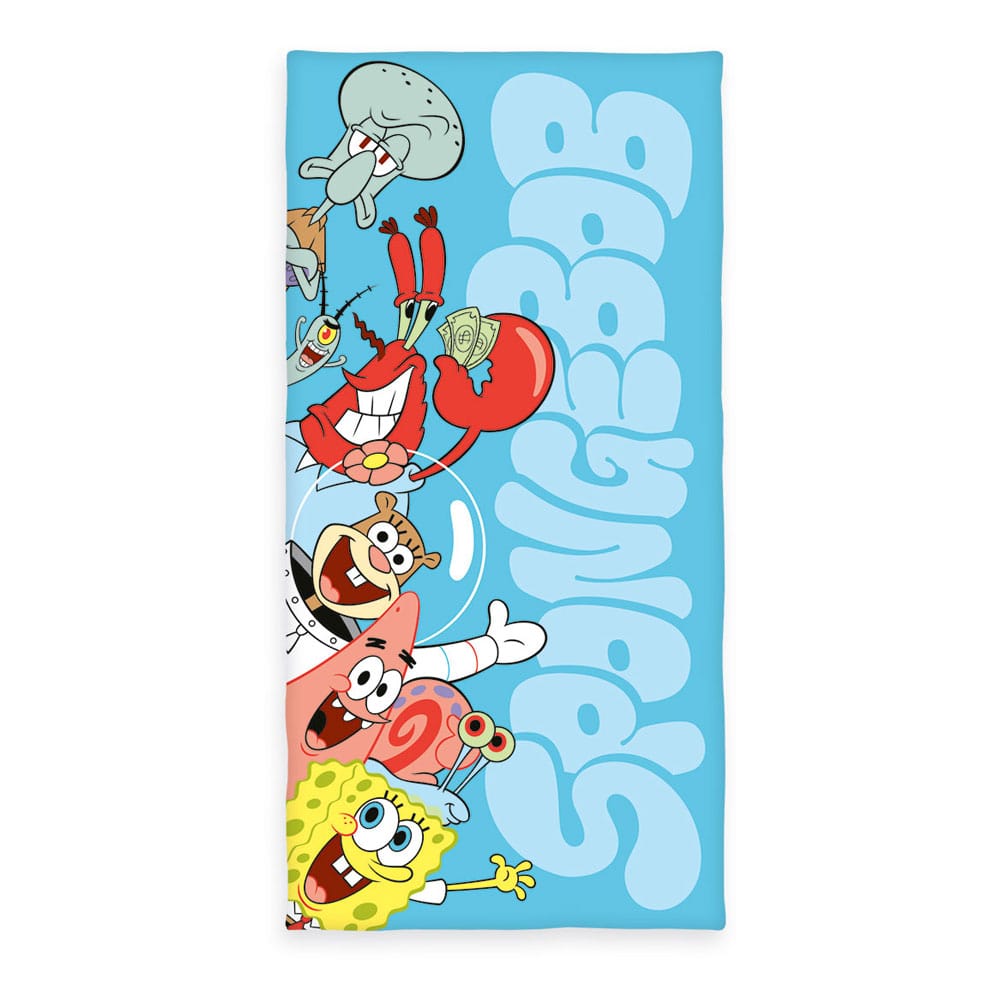 SpongeBob Squarepants Velour Towel 75 x 150 cm - FanofThings.co.uk