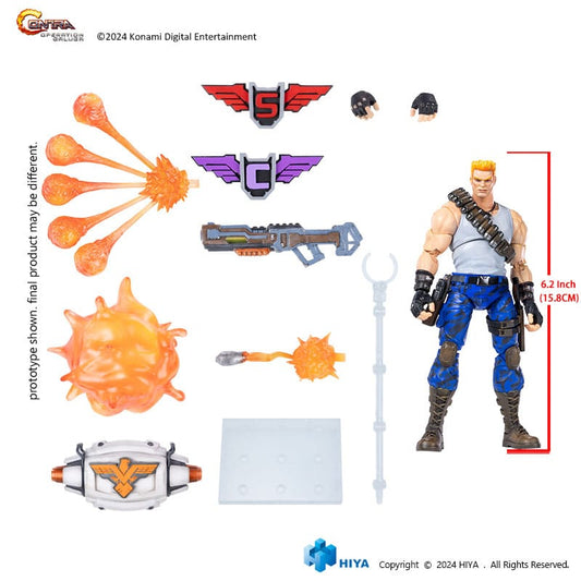 Contra: Operation Galuga Exquisite Basic Action Figure Bill Rizer 16 cm Hiya Toys