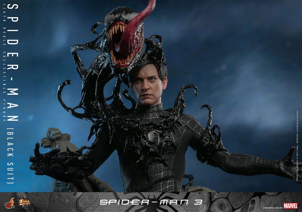 Spider-Man 3 Movie Masterpiece Action Figure 1/6 Spider-Man (Black Suit) 30 cm Hot Toys
