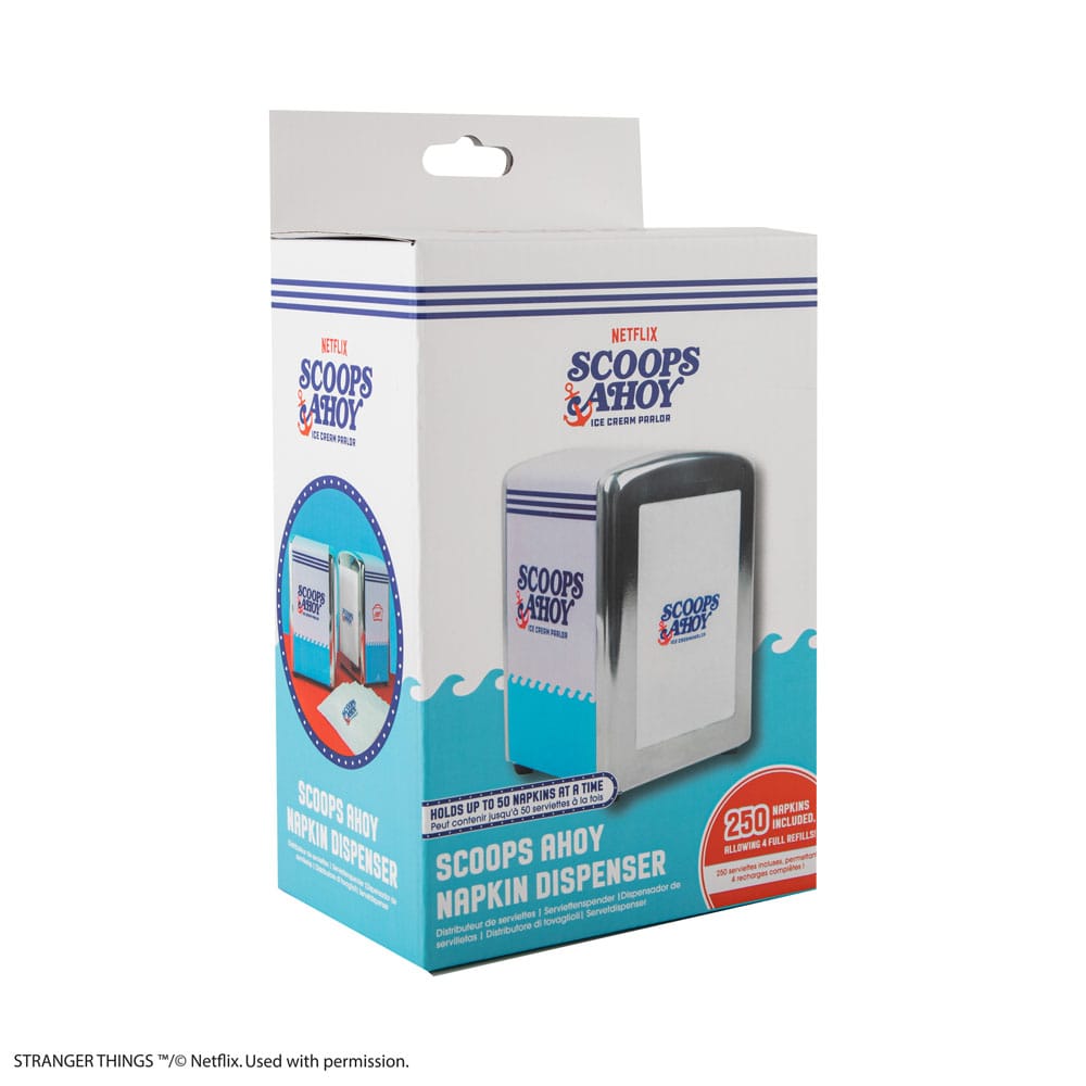 Stranger Things Napkin Dispenser set Scoops Ahoy Cinereplicas