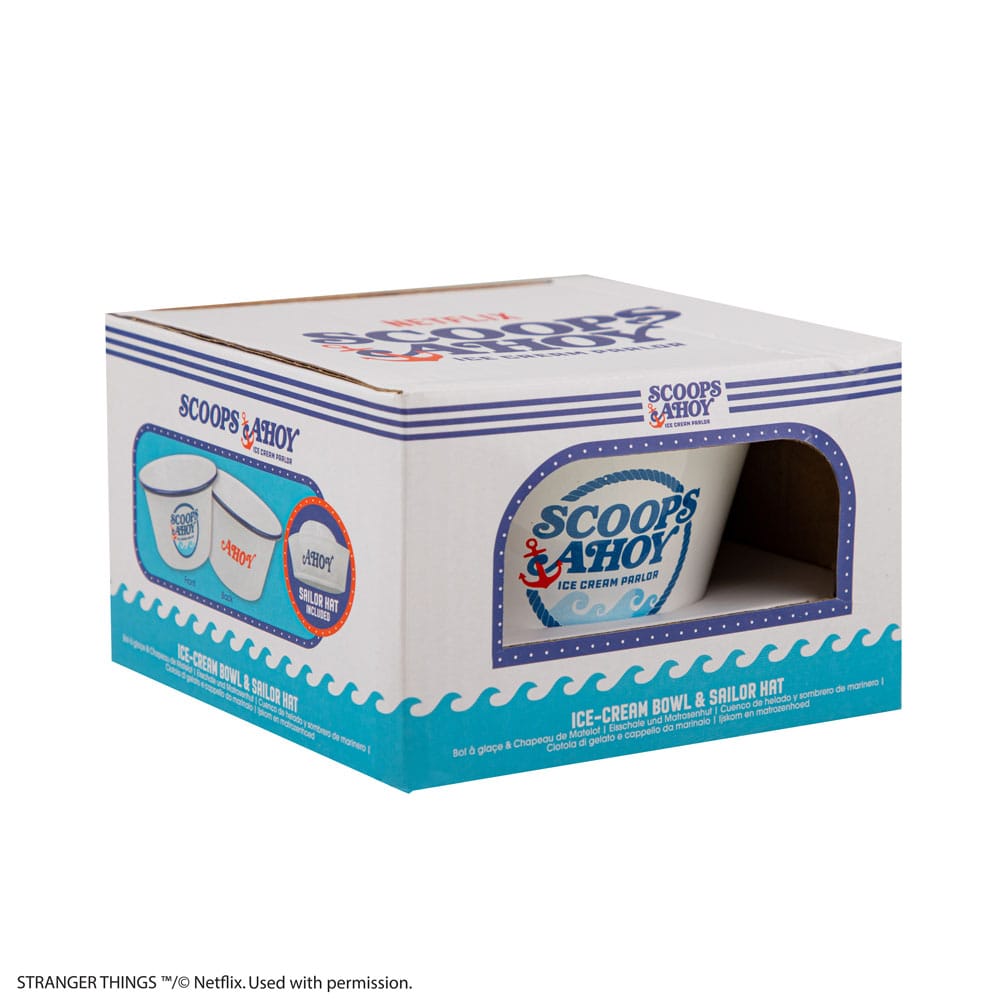 Stranger Things Ice Cream Bowl with Sailor Hat Scoops Ahoy Cinereplicas