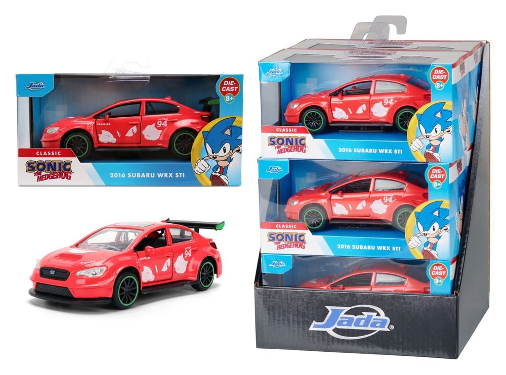 Sonic Diecast Model 1:32 Knuckles 2016 Subaru WRX STI Assortment (6)