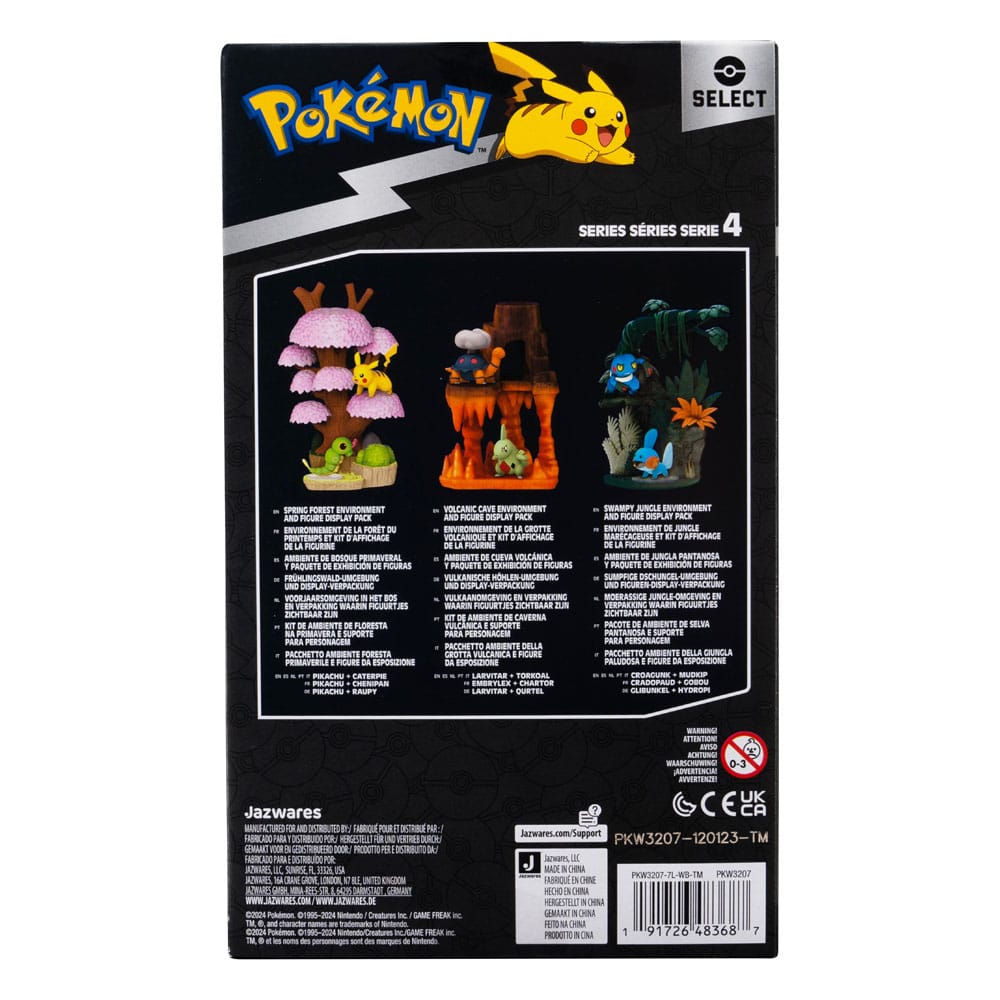 Pokémon Environment Set Spring Forest & Caterpie & Pikachu 5 cm Action figures