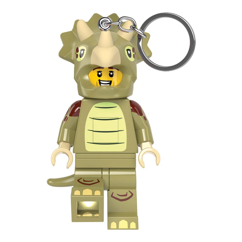 LEGO Minifigures Light-Up Keychain Triceratops Costume 8 cm Keyrings