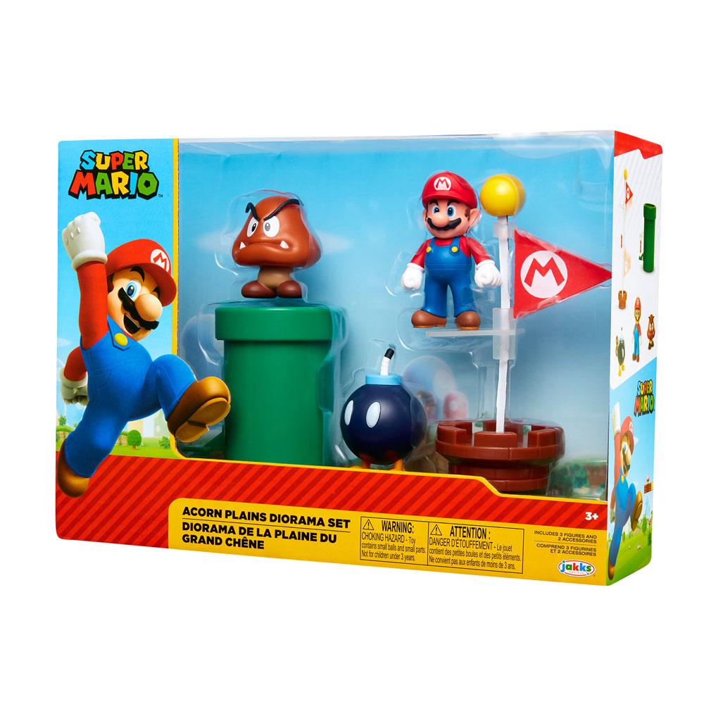 World of Nintendo Super Mario Diorama Set Acorn Plains Jakks Pacific