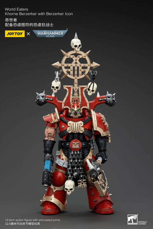Warhammer 40k Action Figure 1/18 World Eaters Khorne Berzerker with Berzerker lcon 13 cm Action figures