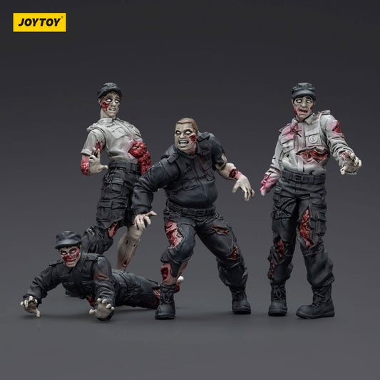 Zombie Dark Source Action Figures 4-Pack Security Guards 8 cm Joy Toy (CN)