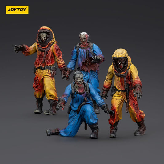Zombie Dark Source Action Figures 4-Pack Biochemical Lab Team 8 cm Joy Toy (CN)
