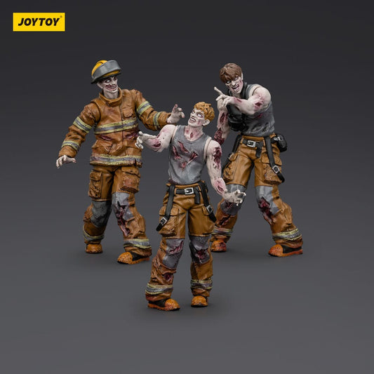 Zombie Dark Source Action Figures 3-Pack Firefighters 8 cm Joy Toy (CN)
