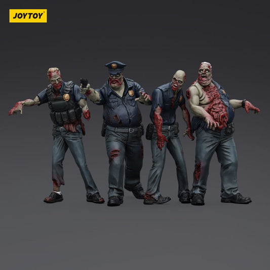 Zombie Dark Source Action Figures 4-Pack Police (Male) 8 cm Joy Toy (CN)