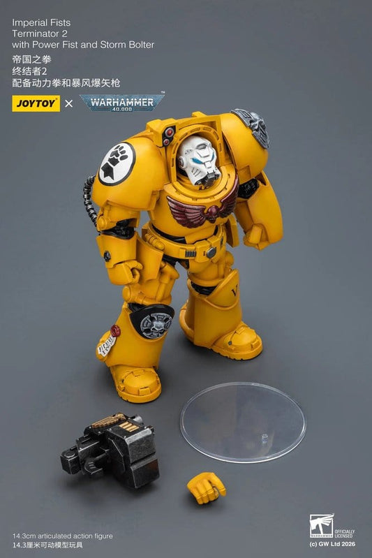 Warhammer 40,000 Action Figure Imperial Fists Terminator 2 with Power Fist and Storm Bolter 14 cm Joy Toy (CN)