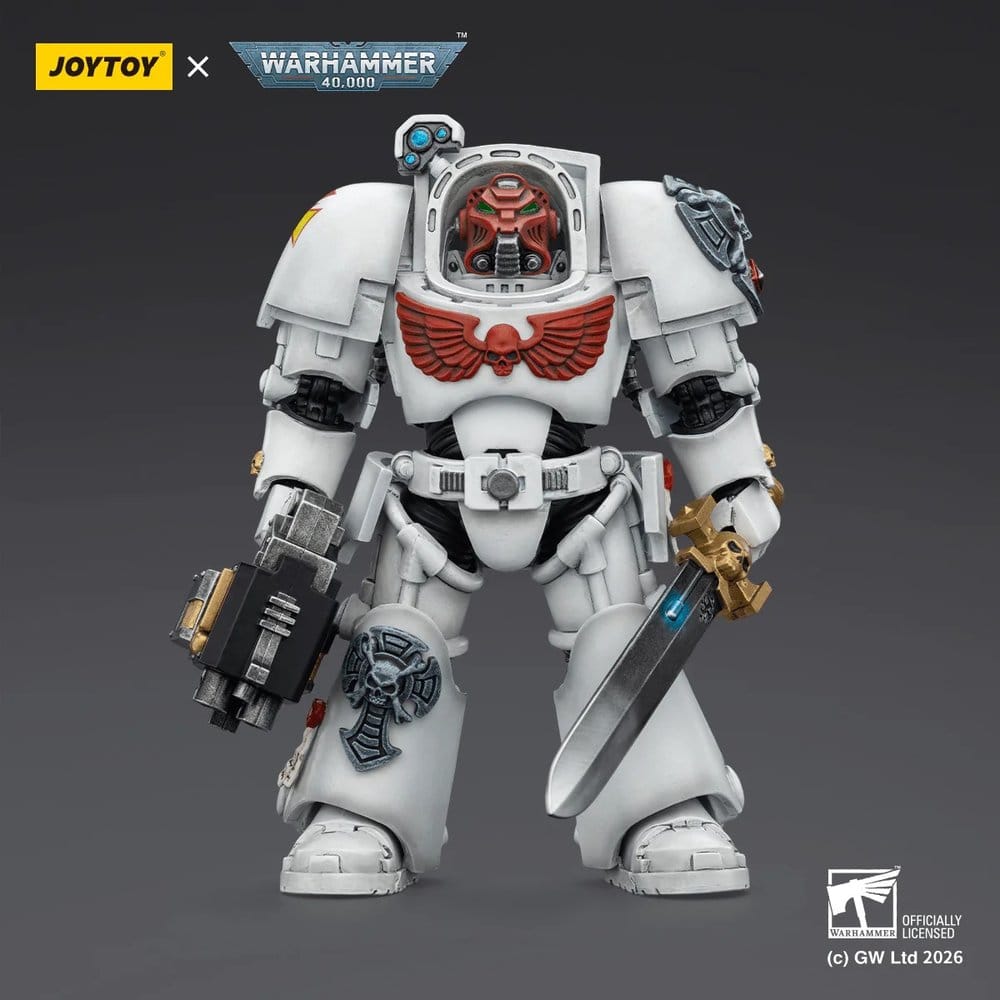Warhammer 40,000 Action Figure White Scars Terminator 1 with Power Sword and Storm Bolter 14 cm Joy Toy (CN)