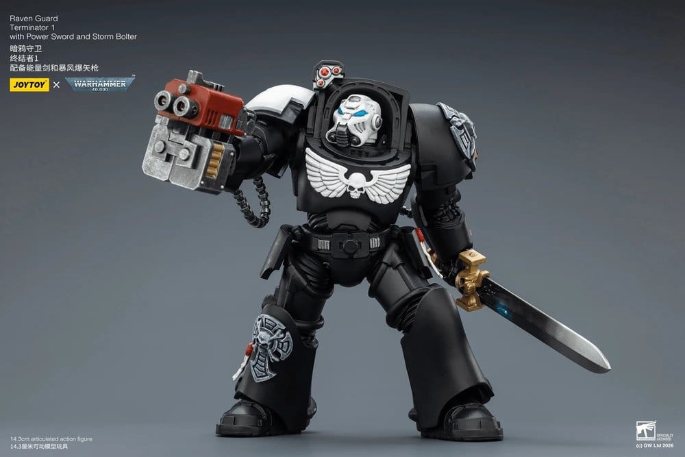 Warhammer 40,000 Action Figure Raven Guard Terminator 1 with Power Sword and Storm Bolter 14 cm Joy Toy (CN)