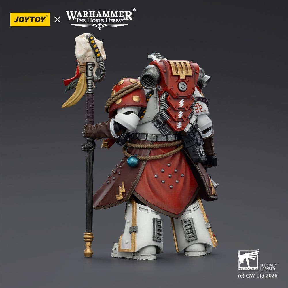 Warhammer 40,000 Action Figure White Scars Stormseer Consulwith Force Staff and Bolt Pistol 12 cm Joy Toy (CN)