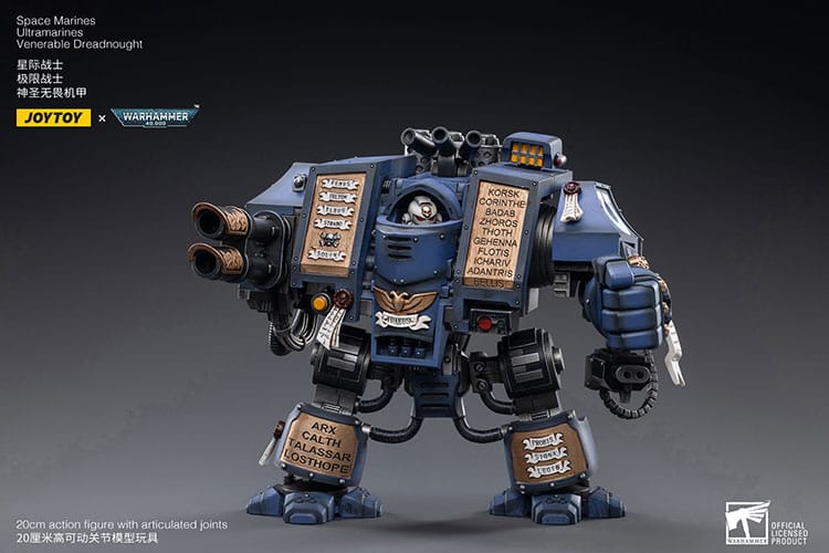 Warhammer 40k Action Figure 1/18 Space Marines Ultramarines Venerable Dreadnought 19 cm - FanofThings.co.uk