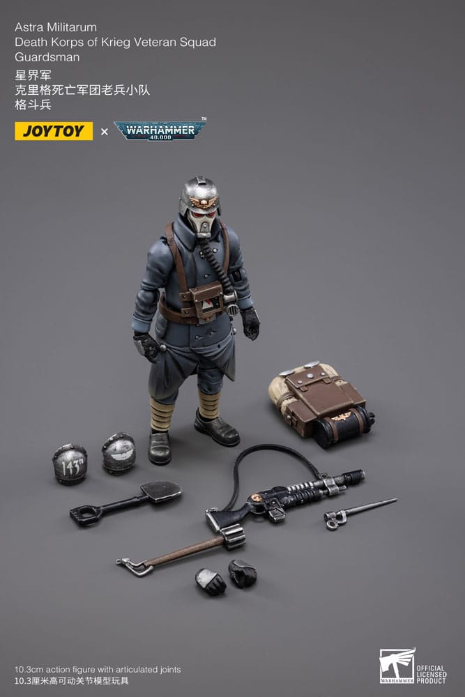 Warhammer 40k Action Figure 1/18 Astra MilitarumDeath Korps of Krieg Veteran Squad Guardsman 11 cm Joy Toy (CN)
