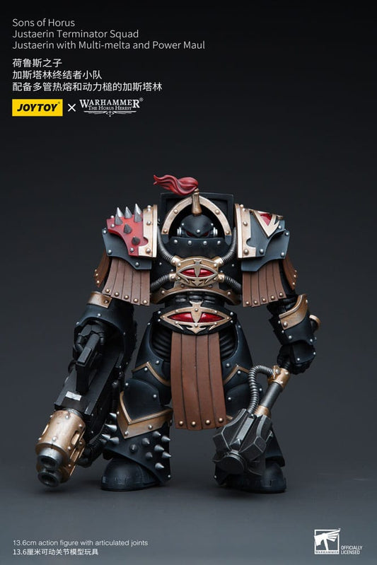 Warhammer The Horus Heresy Action Figure 1/18 Sons of Horus Justaerin Terminator Squad Justaerin with Multi-melta and Power MauL 12 cm