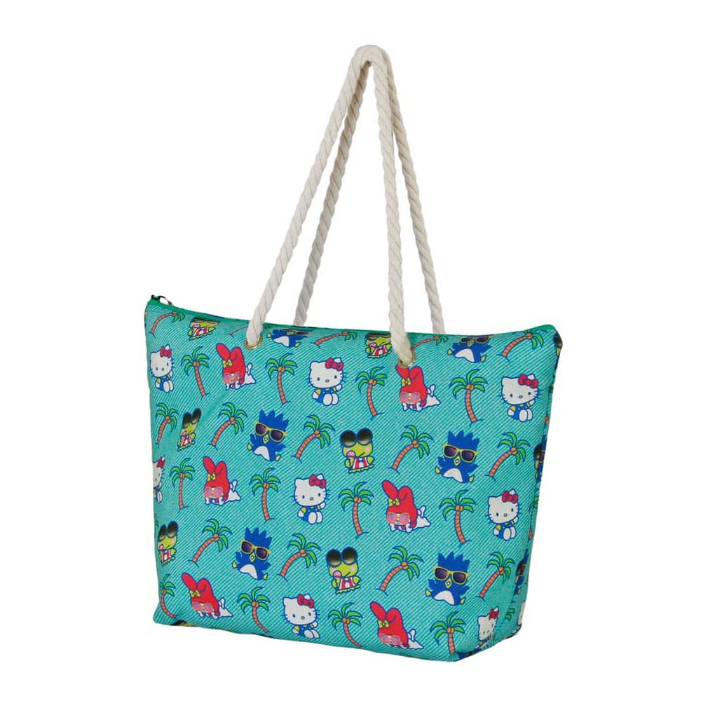 Sanrio Soleil Beach Bag Hello Kitty Palms Turquoise Karactermania