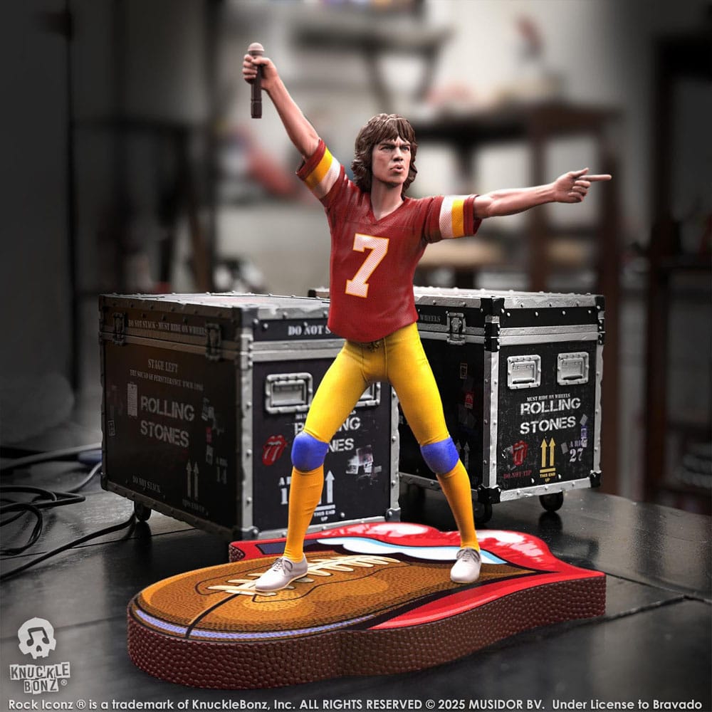 Rolling Stones Rock Iconz Statue Mick Jagger US Tour 1981 (Burgundy Jersey) 22 cm Knucklebonz