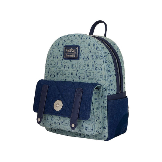 Pokemon by Loungefly Mini Backpack Faux Denim - FanofThings.co.uk