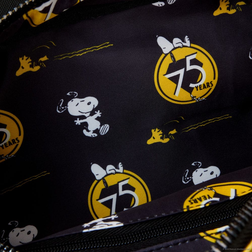 Loungefly Peanuts 75th Anniversary Snoopy Sleeping Doghouse Crossbody Bag 75th Anniversary