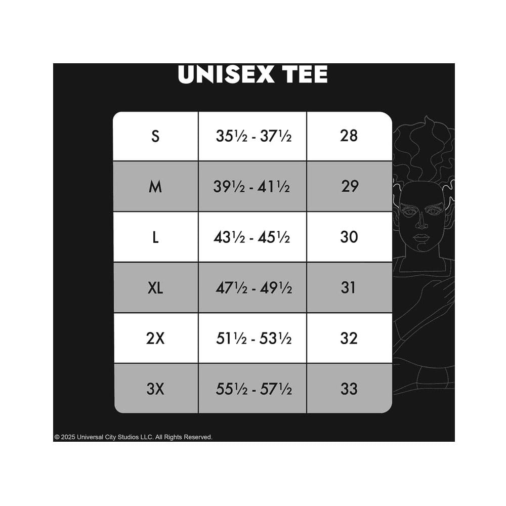 Universal Monsters by Loungefly Tee T-Shirt Unisex Bride of Frankenstein