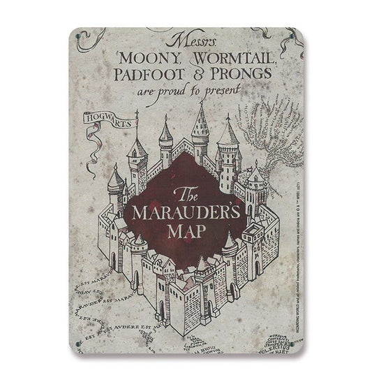 Harry Potter Tin Sign Marauders Map 15 x 21 cm Tin signs