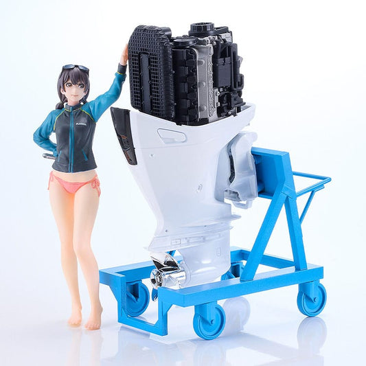 Original Character PLAMAX Plastic Model Kit MF-97 minimum factory Minori with Honda BF350 Grand Prix White 10 cm