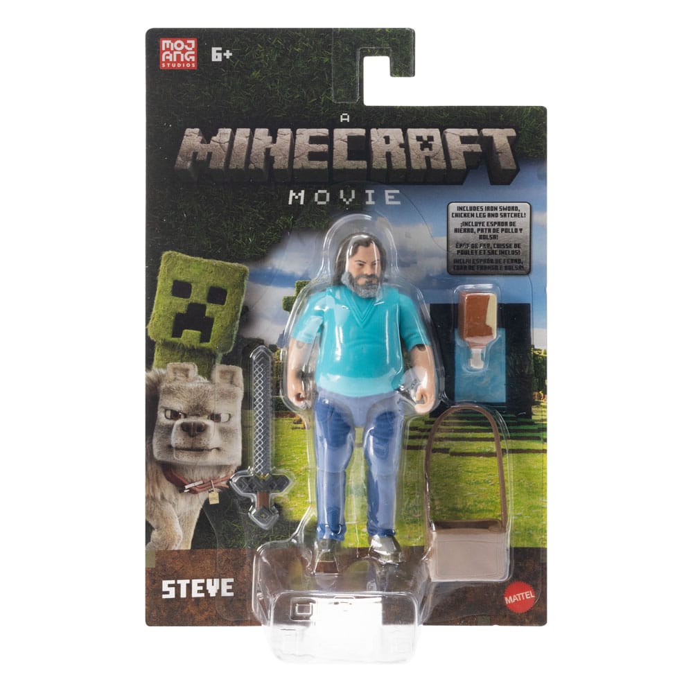 A Minecraft Movie Action Figure Steve 10 cm Mattel