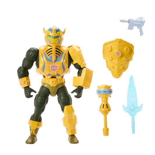 Masters of the Universe x Transformers Action Figure Bumblebee Armor Man-At-Arms heo European Exclusive 14 cm - FanofThings.co.uk