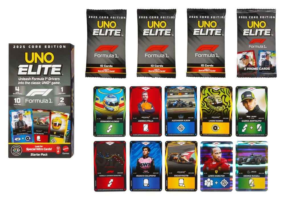 Formula 1 UNO Card Game Elite F1 Starter-Set