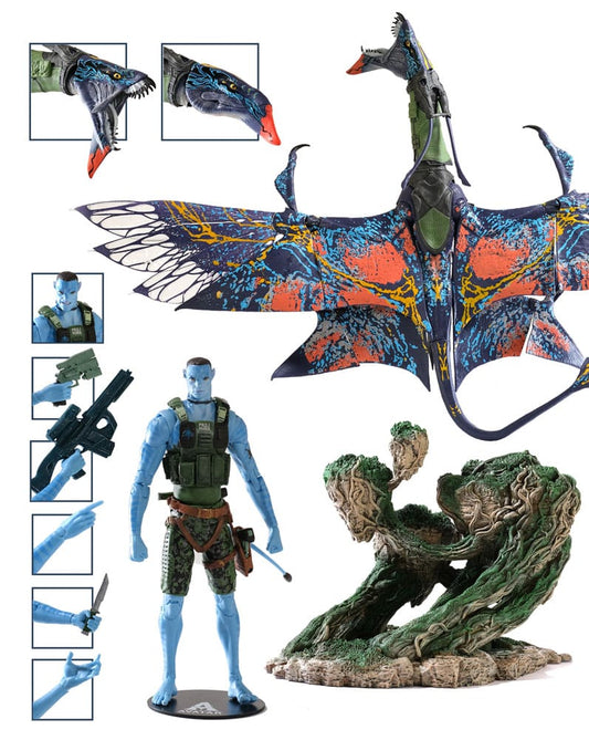 Avatar: The Way of Water Action Figure Recom Quaritch & RDA Banshee (Gold Label)