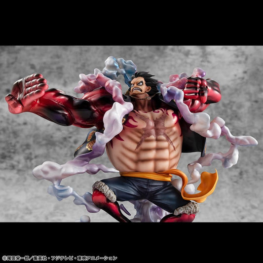 One Piece Portrait.Of.Pirates SA-Maximum PVC Figure Monkey D. Luffy Gear 4 Bounce-Man 10th Limited Ver. 30 cm