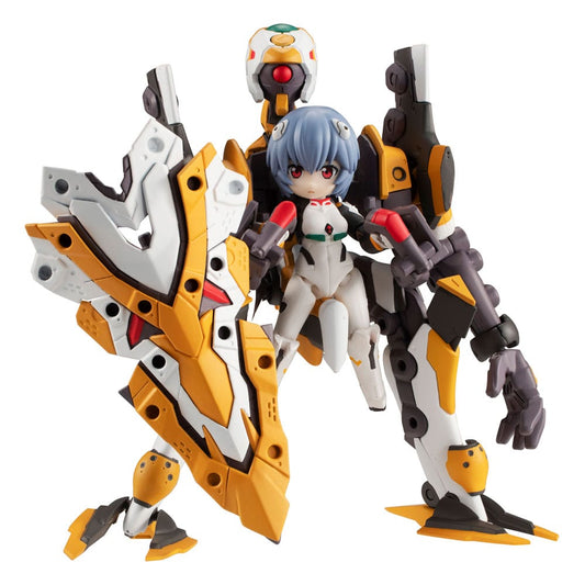 Evangelion Desktop Army Figures Ayanami Rei & Evangelion No. 0 (Kai) 15 cm