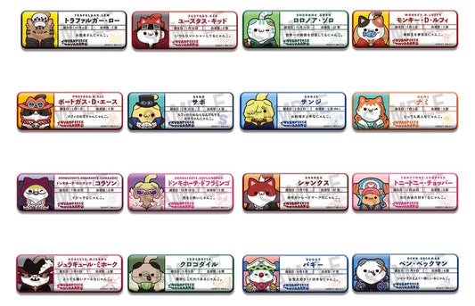 One Piece Mega Cat Project Metal Badges NyanPieceNyan! Name Collection 8 cm Blind Box Display (16) (Repeat)