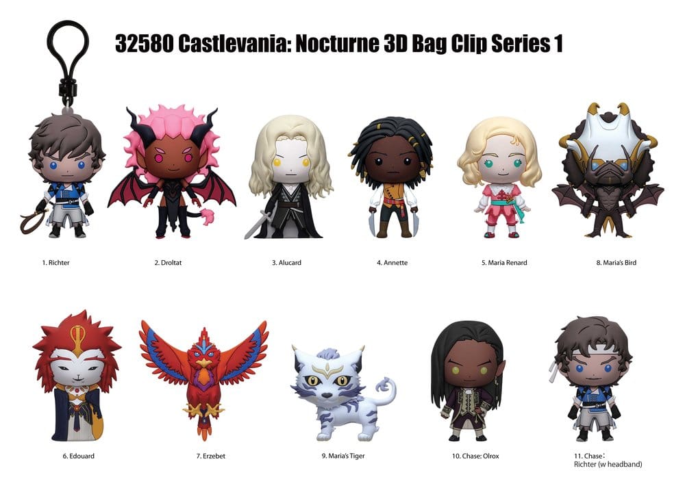 Castlevania Nocturne 3D Foam Bag Clips Serie 1 Display (24) Monogram Int.