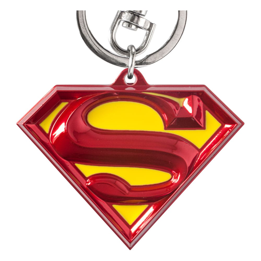 DC Pewter-Keychain Superman Logo coloured Monogram Int.