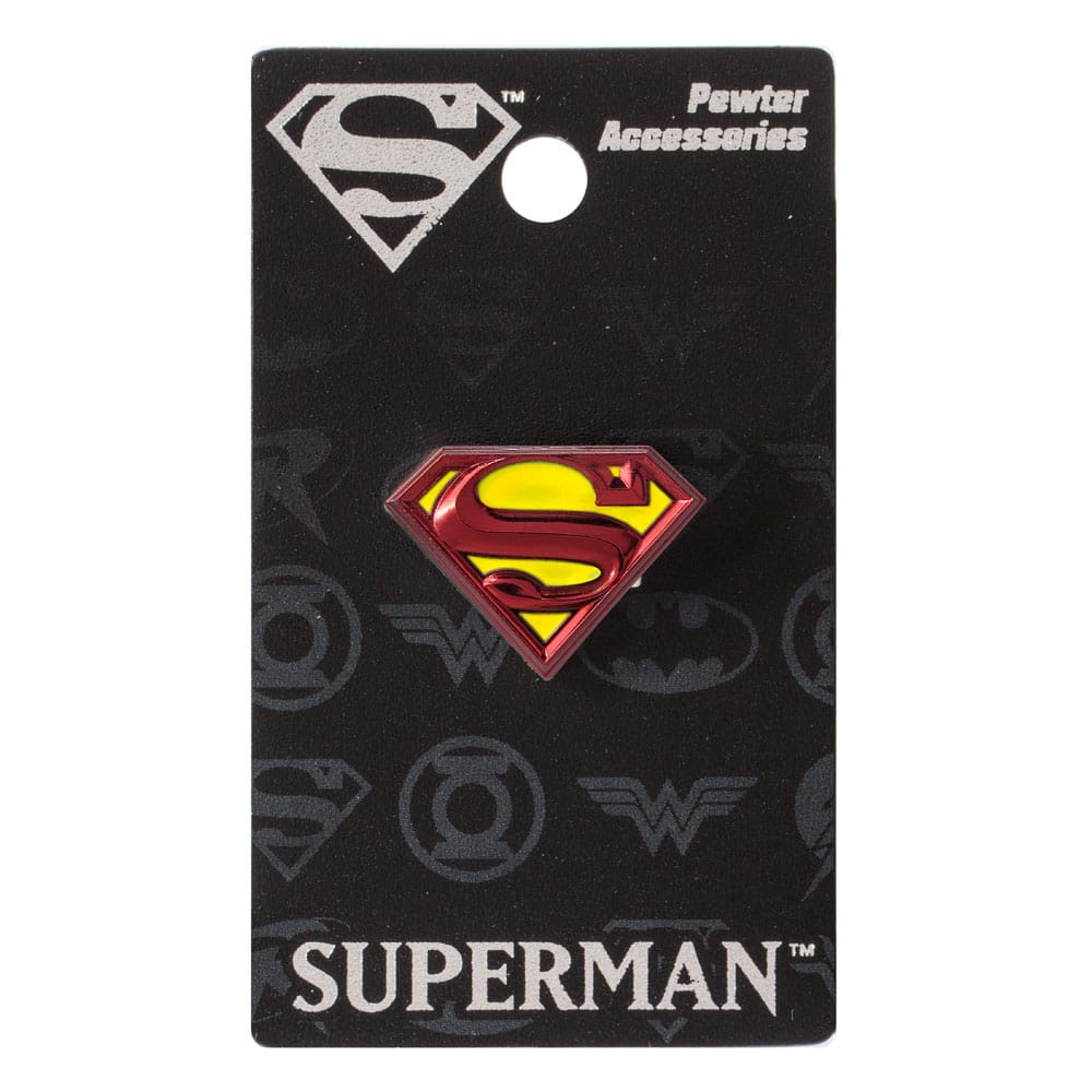 DC Comics Pin Badge Superman Logo coloured Monogram Int.