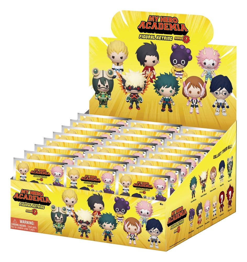 My Hero Academia 3D PVC Bag Clips Series 7 Display (24) Monogram Int.
