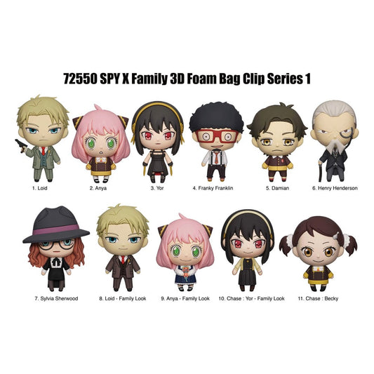 Spy x Family 3D Foam Bag Clips Series 1 Display (24) Monogram Int.