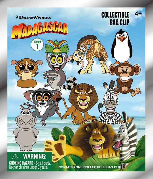Madagascar 3D Foam Bag Clips Serie 1 Display (24) Monogram Int.