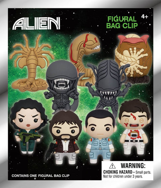 Alien 3D PVC Bag Clips Series 1 Display (24) - FanofThings.co.uk