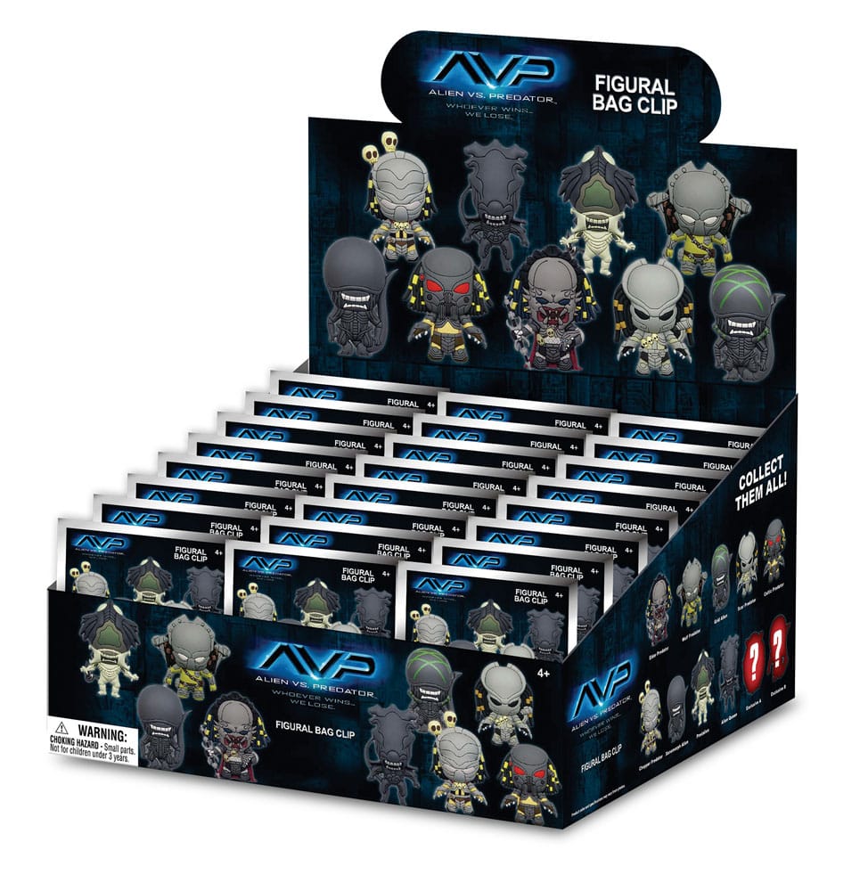 Alien vs. Predator 3D PVC Bag Clips Display (24)