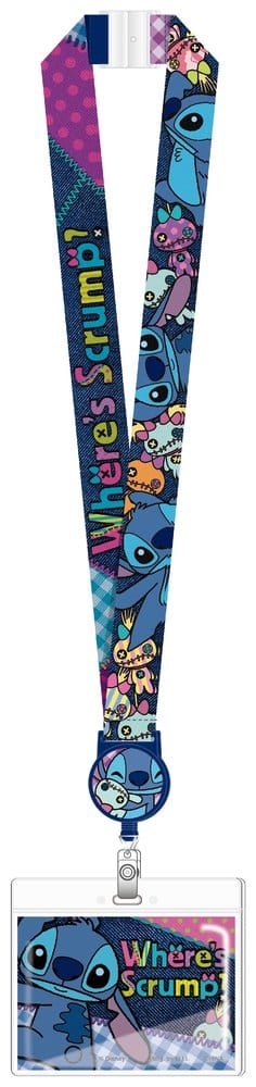 Lilo & Stitch Deluxe Lanyard with Card Holder Stitch Where's Scrump? Monogram Int.
