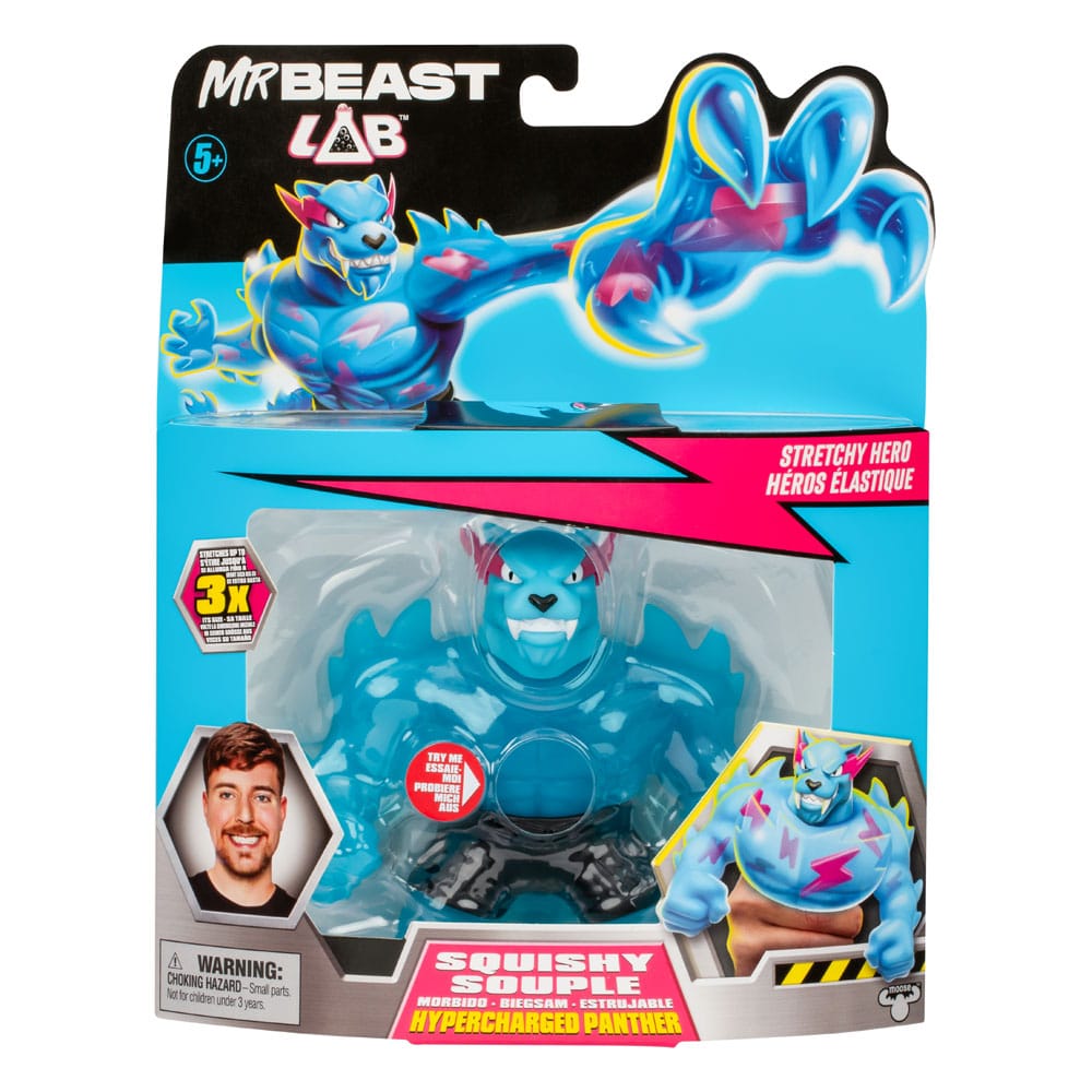 Mr. Beast Lab Goo Jit Zu Stretch Figure Hypercharged Panther 11 cm Moose Toys